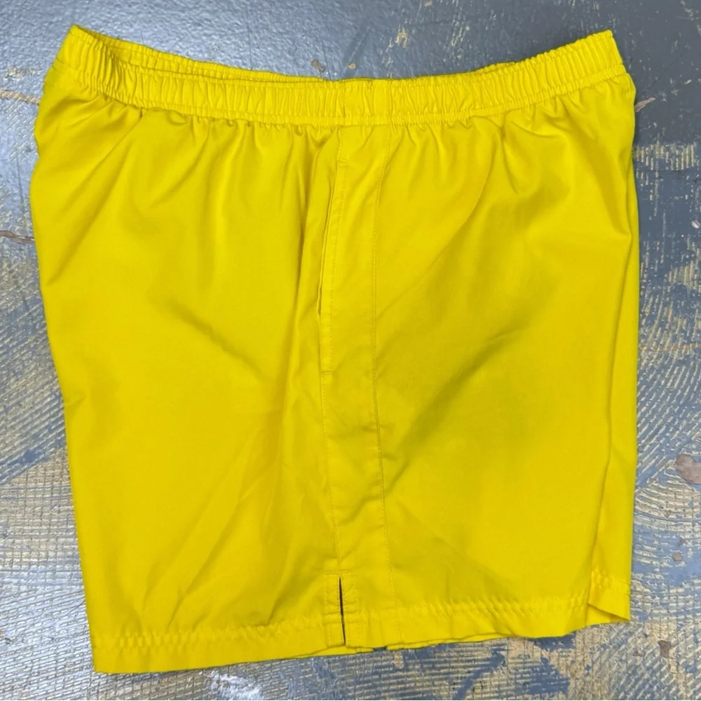 Nike 5” Running Fitness Shorts Yellow Workout S6WWW 297019 Medium Court Ace - Picture 4 of 12